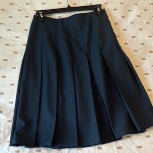 Gucci Blue Midi A-Line Pleated Skirt